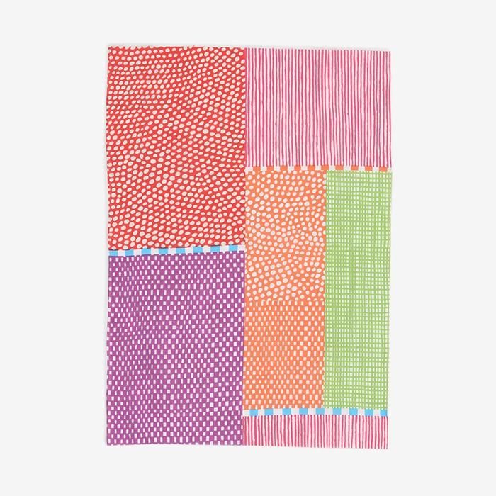 伊勢木棉圖案紋樣手巾(短版)點線 宮美