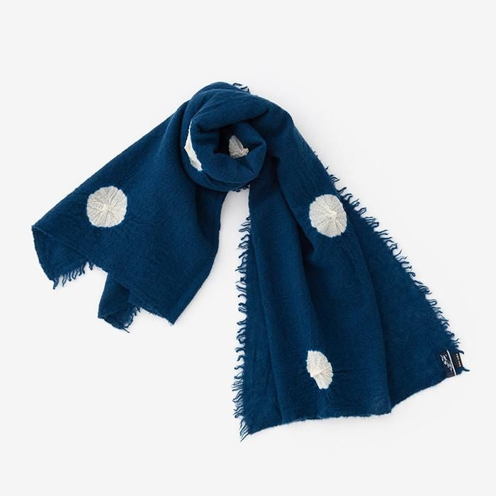 Hirocoledge ストール　新品‼️ net限定】浅井絞り（あさいしぼり） 縮絨（しゅくじゅう）ストール