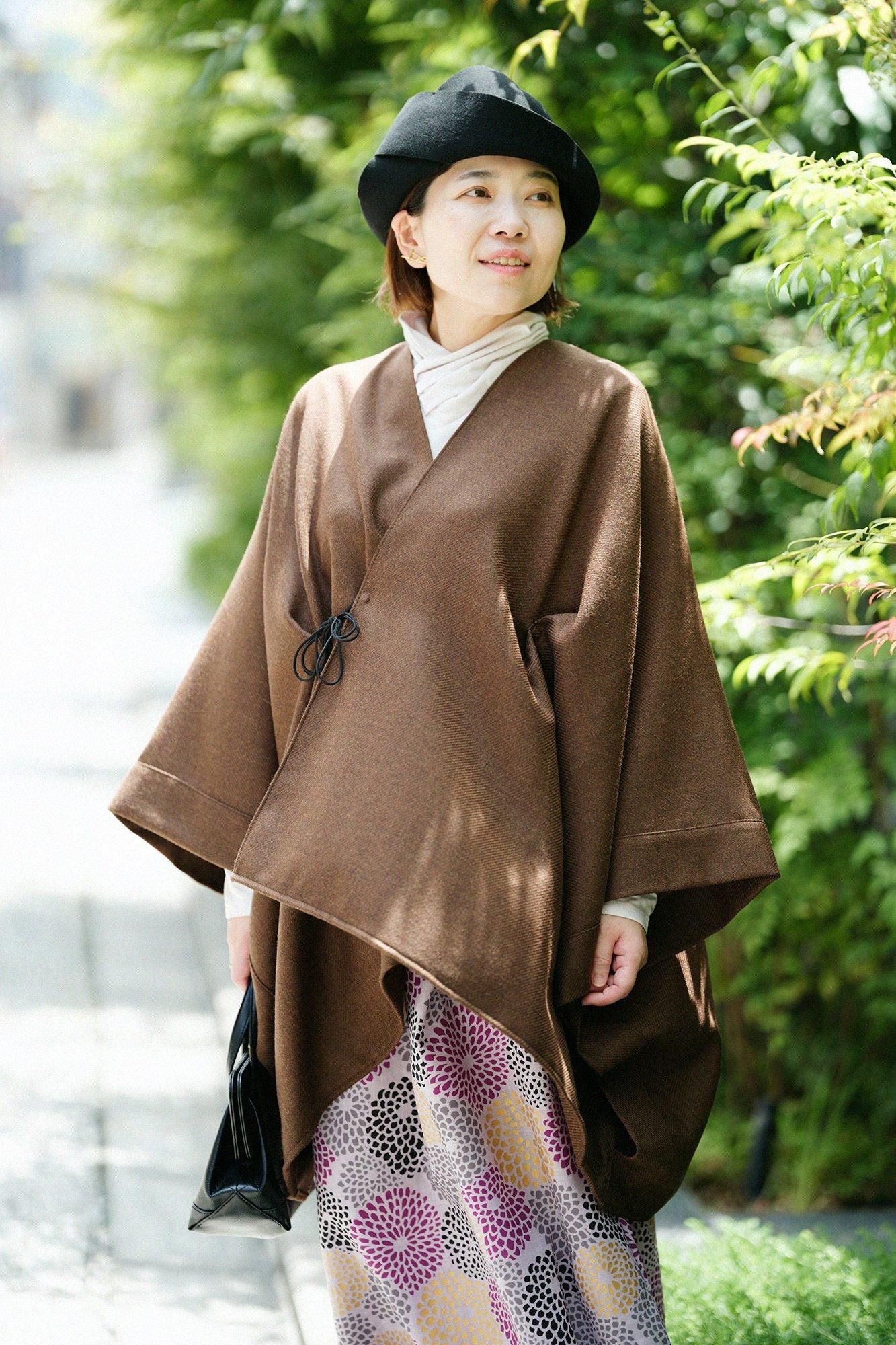 毛氈 寧寧 蝴蝶結帽/黑色