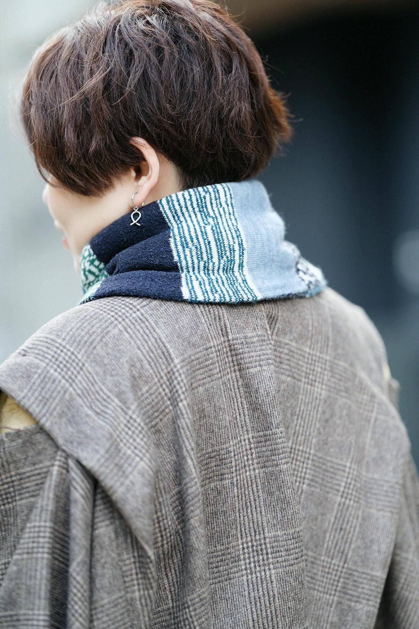 SOU・SOU ×MOONBAT 草編領巾/東山三十六峰 綠野