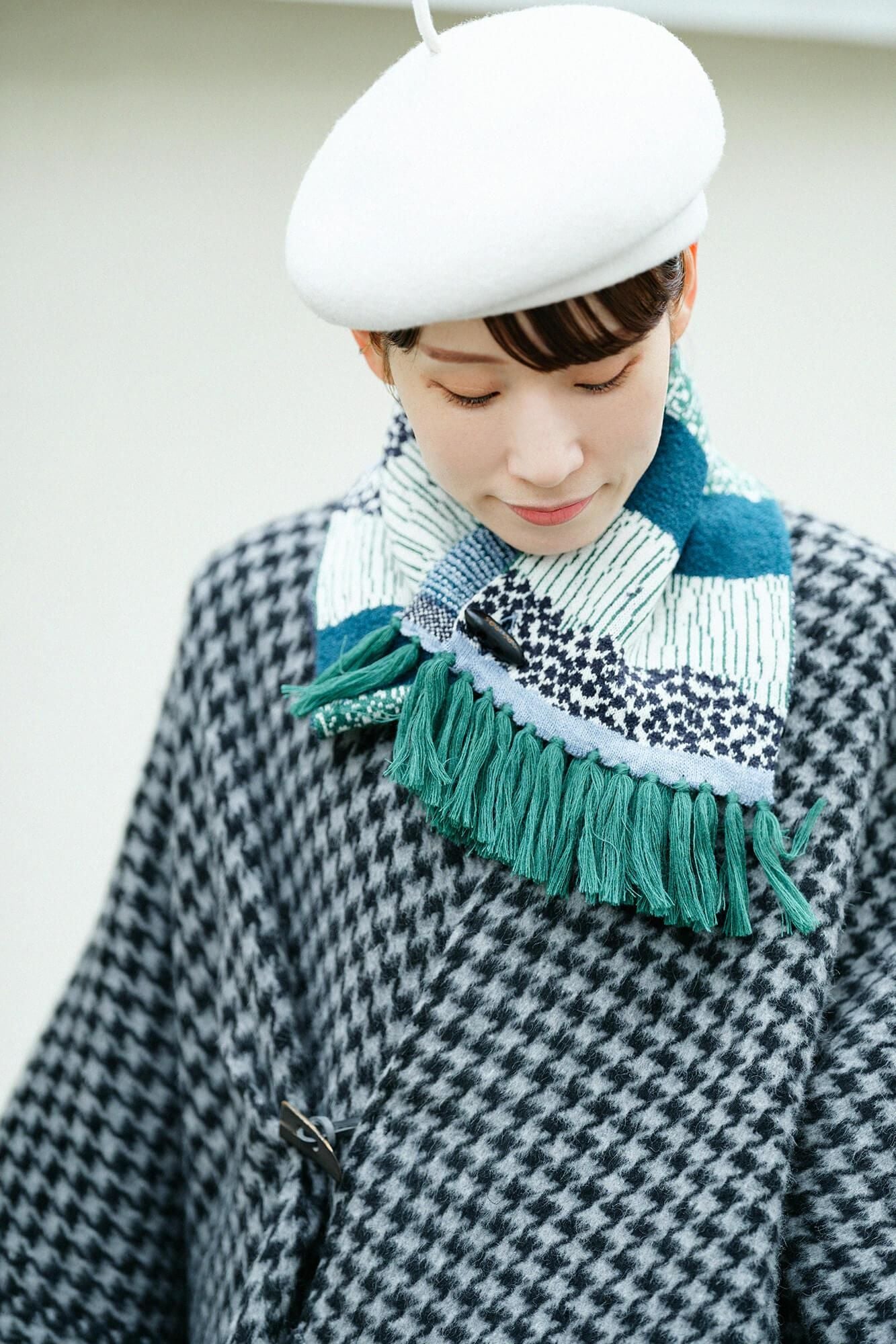 SOU・SOU ×MOONBAT 草編領巾/東山三十六峰 綠野