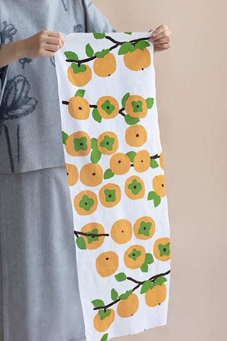 Isemomen Cotton Textile Handkerchief / Persimmon