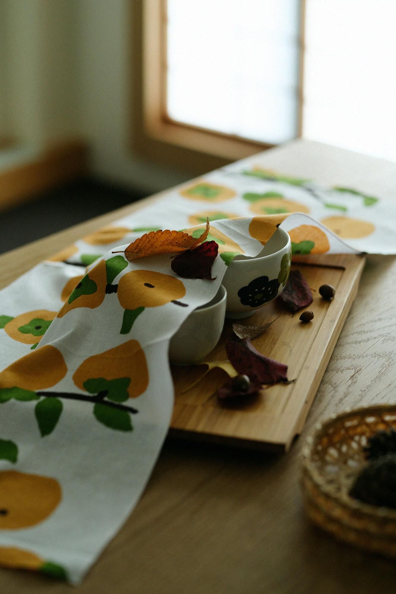 Isemomen Cotton Textile Handkerchief / Persimmon