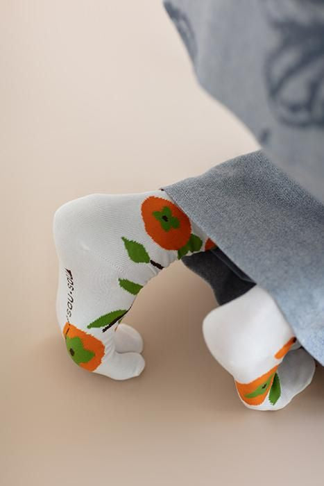 Tabi Socks (Mid-calf)/Persimmon【Men・Women】