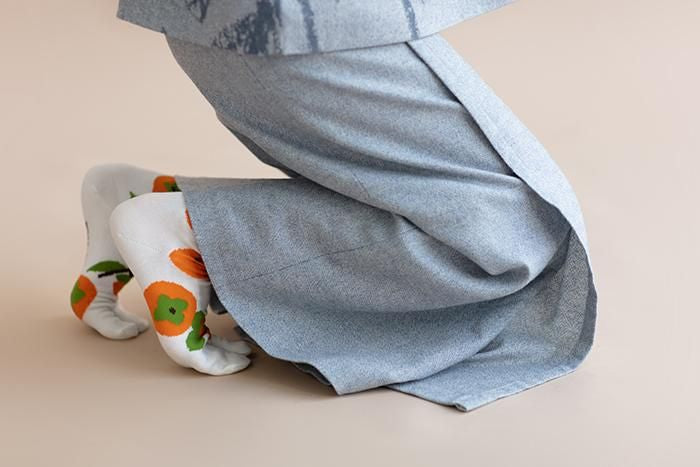 Tabi Socks (Mid-calf)/Persimmon【Men・Women】