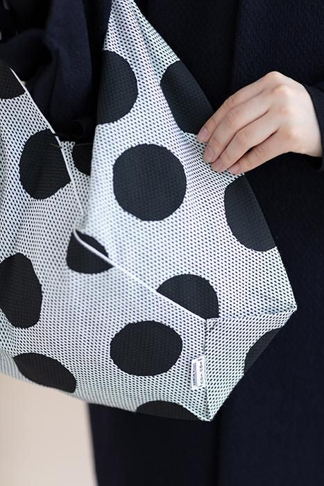 Chita Cotton Polka Dots Quilted Odayaka Shopping Bag