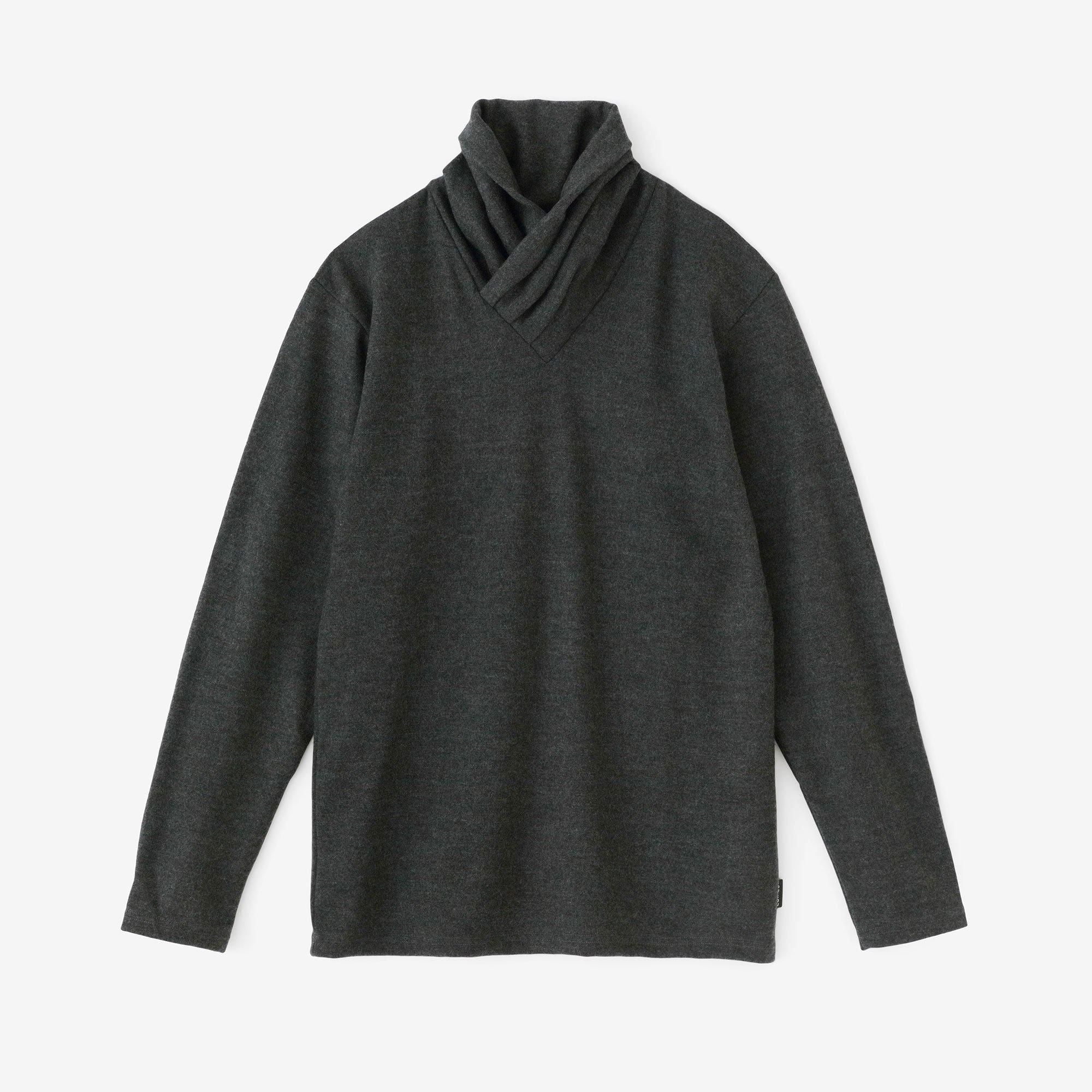 워셔블 울 천축 에리마키지반/짙은 회색