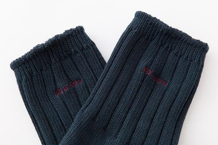 畝編(うねあみ)足袋下(普通丈)/鉄紺(てつこん)【男・女性用】