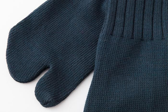 畝編(うねあみ)足袋下(普通丈)/鉄紺(てつこん)【男・女性用】