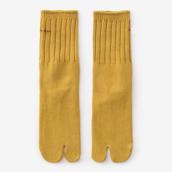 Rip Knit Tabi Socks (Mid-calf)/Golden Yellow【Men・Women】