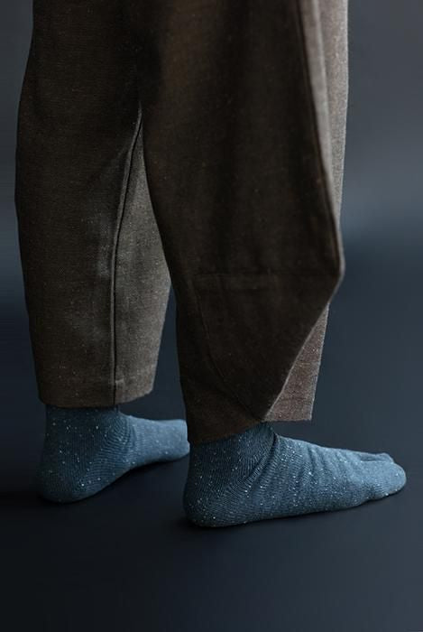 Shimofuri Tenjiku Tabi袜子(正常长度) /蓝色灰色(男女灰色)