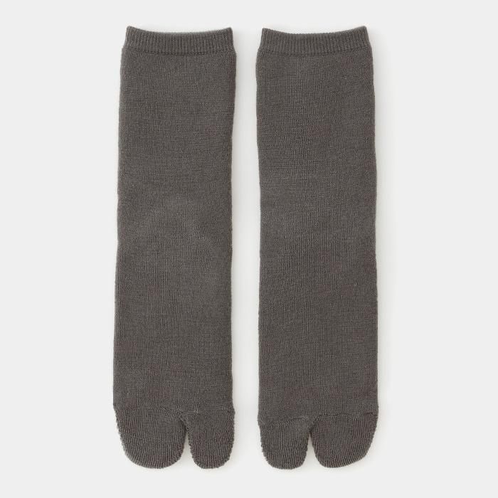 Pile Lining Tabi Socks (Mid-calf)/Dark Grey【Men・Women】
