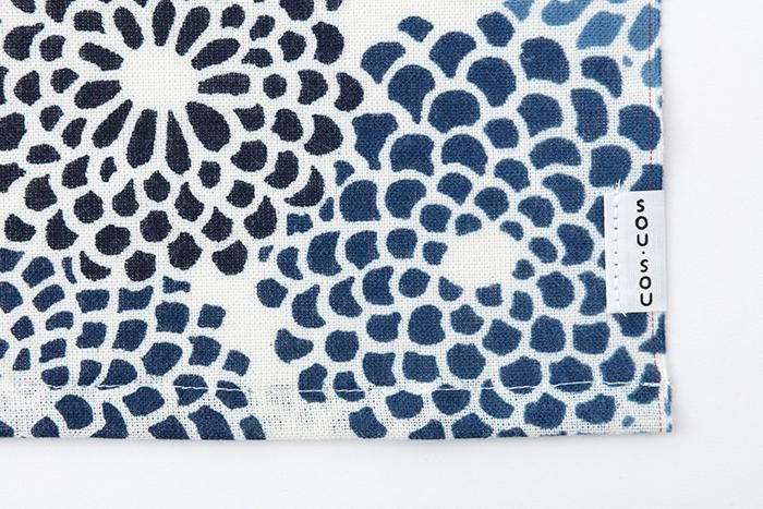 SOU・SOU ×藤田染苑藍捺染手巾門簾 2張寬/全菊