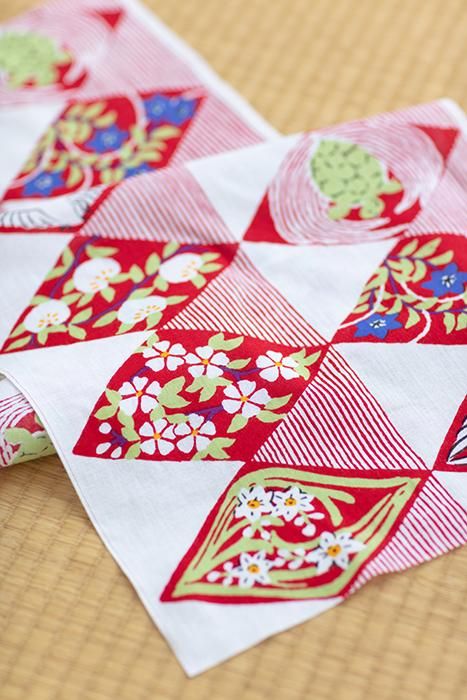 Ise Momen Textil-Tenugui/feierlicher Diamant (Iwaihishi) Tsunagi