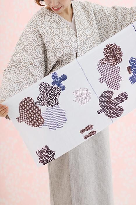 ISE Cotton Textile Tenugui / Sea Bag Pattern (Yaribukuromonyo)