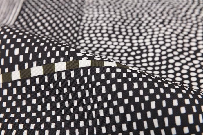 SOU・SOU×Coccole Tino Counter Chair/Lines and Dots Ink Color【※Delivery in 1~3 months】