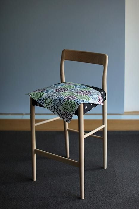 SOU・SOU×Coccole Tino Counter Chair/Chrysanthemum WedTan【※Delivery in 1~3 months】