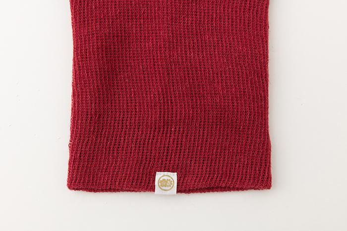 彩三寸 內搭褲/黑色×胭脂紅