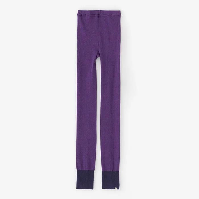 Bi-color Leggings / Purple×Eggplant Color