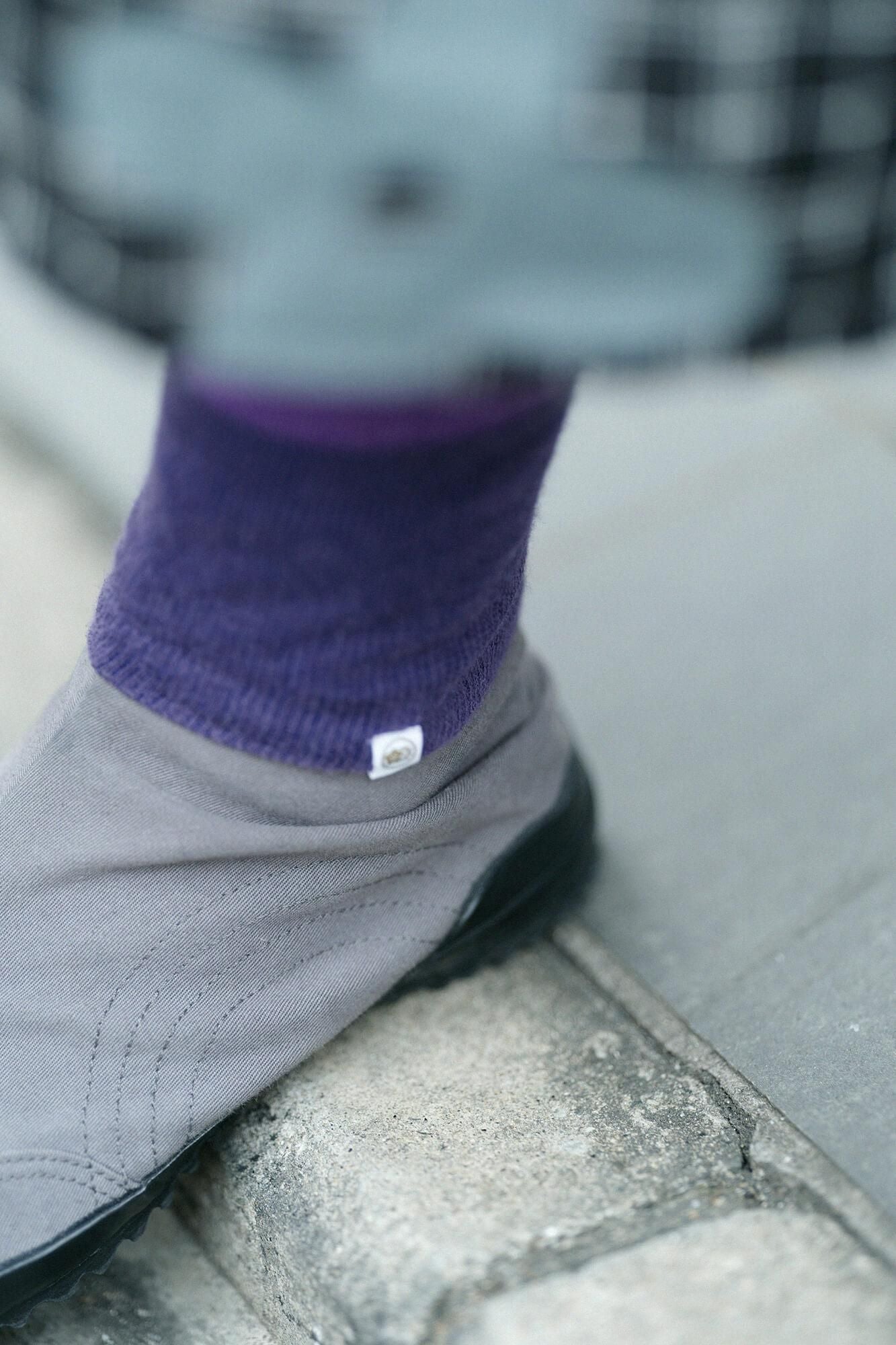 Bi-color Leggings / Purple×Eggplant Color