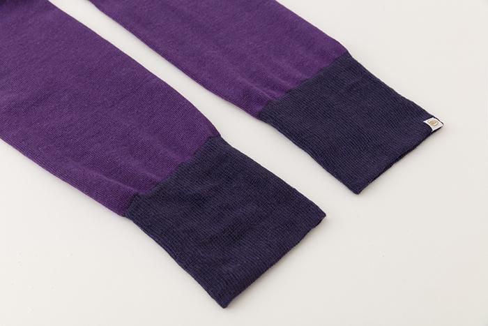 Bi-color Leggings / Purple×Eggplant Color