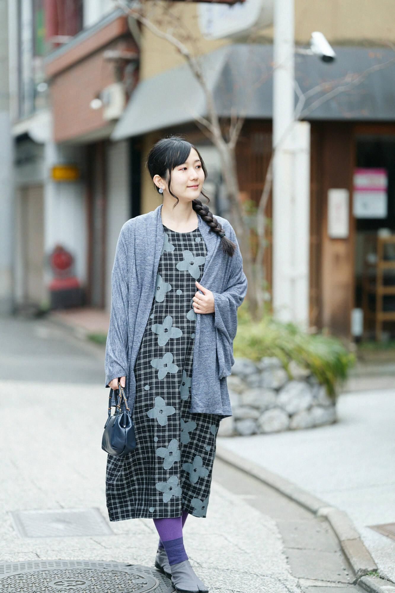 Bi-color Leggings / Purple×Eggplant Color