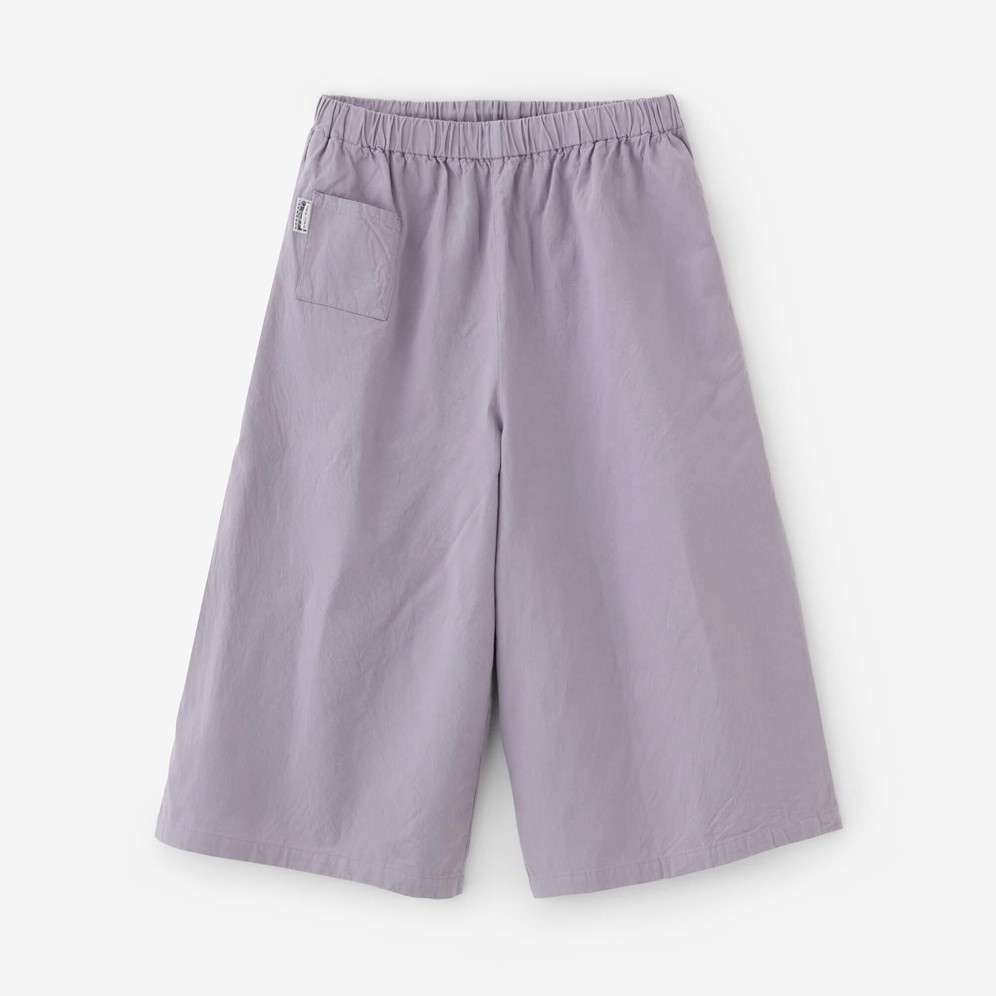 Ise-cotton 20/20 Wide-legged Pants Short Length / Pastel Purple