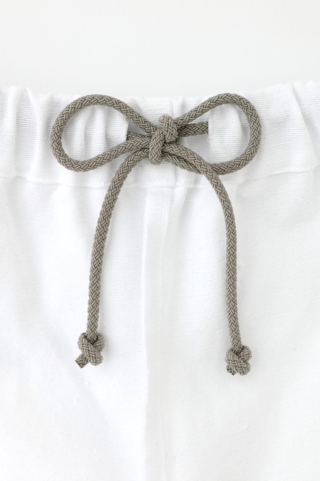 伊勢木棉10/3闊腿褲短版/白色