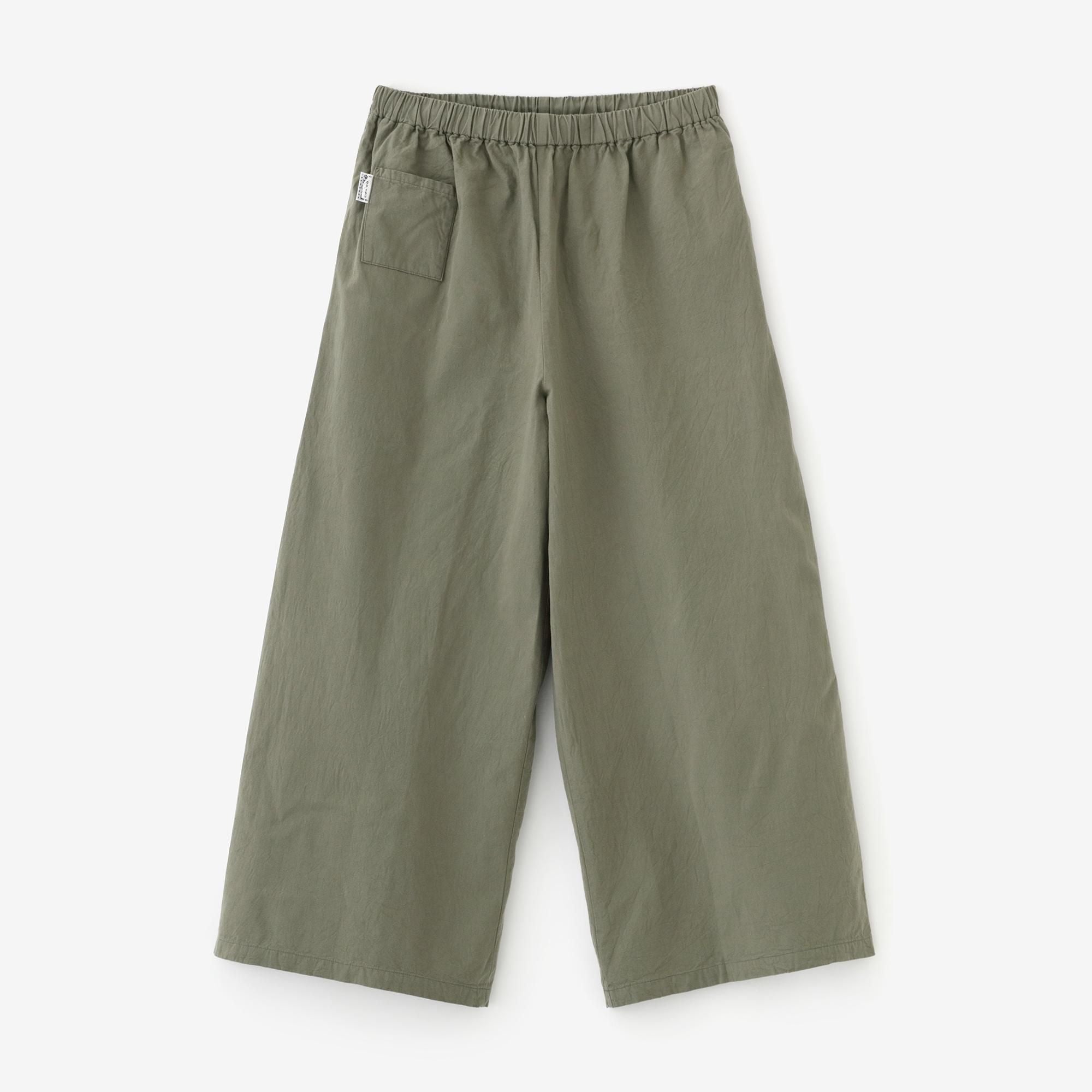 伊勢木棉20/20闊腿褲/ 柳葉色