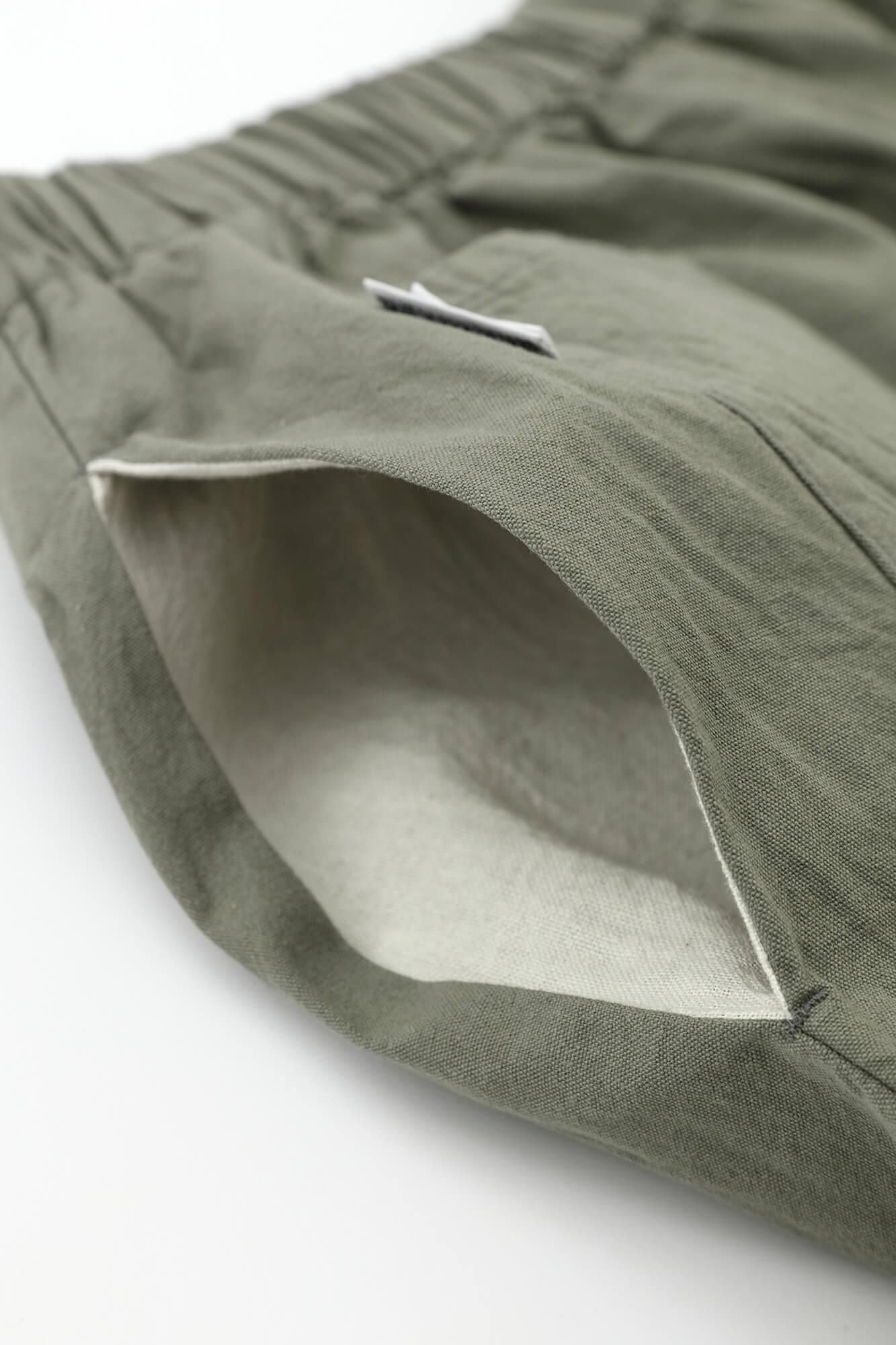 伊勢木棉20/20闊腿褲/ 柳葉色