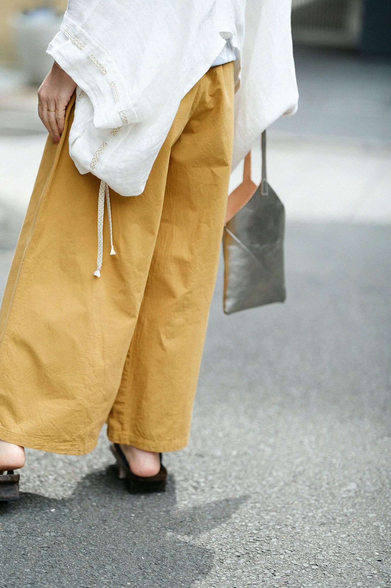 伊勢木綿 20/20 広形(ひろなり)もんぺ/芝翫茶(しかんちゃ)