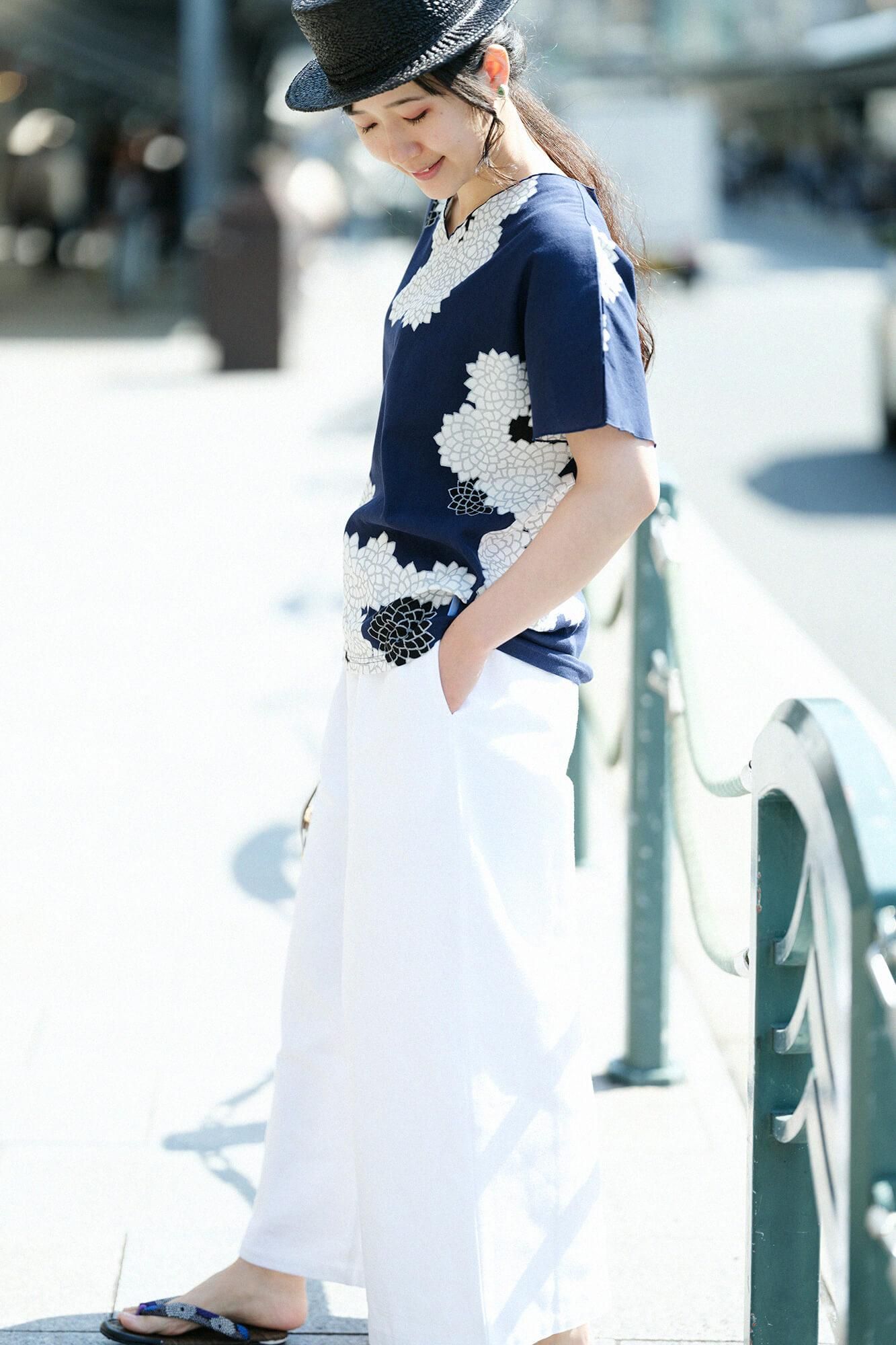 이세모멘 10/3 히로나리 몸뻬/흰색