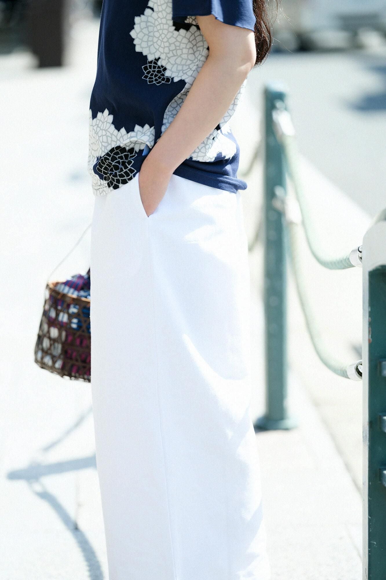 이세모멘 10/3 히로나리 몸뻬/흰색