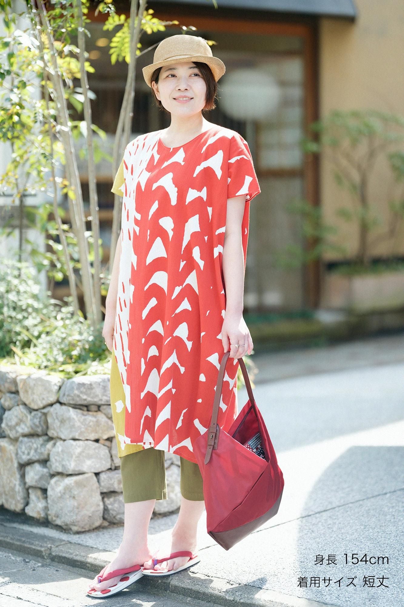 高島縮 40/40 えんゆう穿き/海松色(みるいろ)