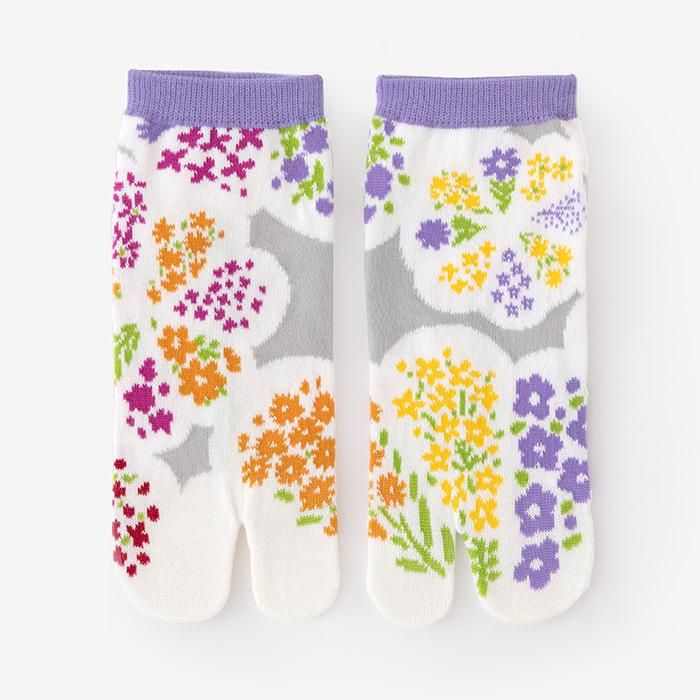 타비양말(발목길이) / 국화무늬 (기쿠하나몬) 【남・여성용】