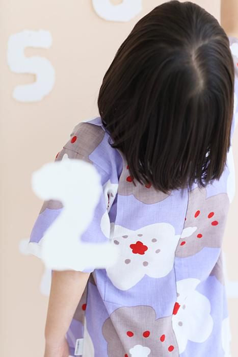 ●いせもめん こどもじんべい/ほほえみ しょう ふじいろ