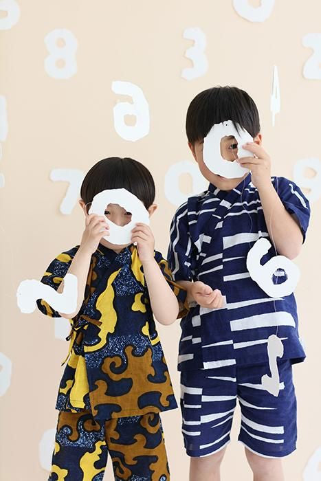 ●Isemomen Cotton Jinbei Set / Raging Billows