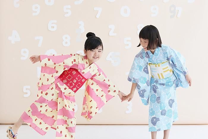 ●SOU・SOU× Kyoto Marubeni 소녀의 어린이 유쿠 카타/키쿠즈쿠시 스주 야카