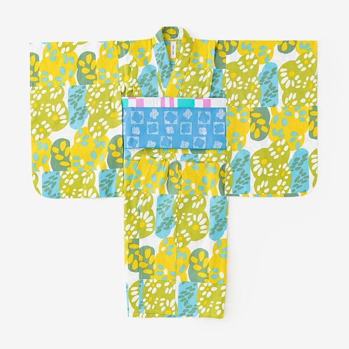 ●SOU・SOU× Kyoto Marubeni 소녀의 어린이 유카타/하나 아리 히나타