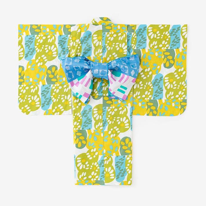 ●SOU・SOU× Kyoto Marubeni 소녀의 어린이 유카타/하나 아리 히나타