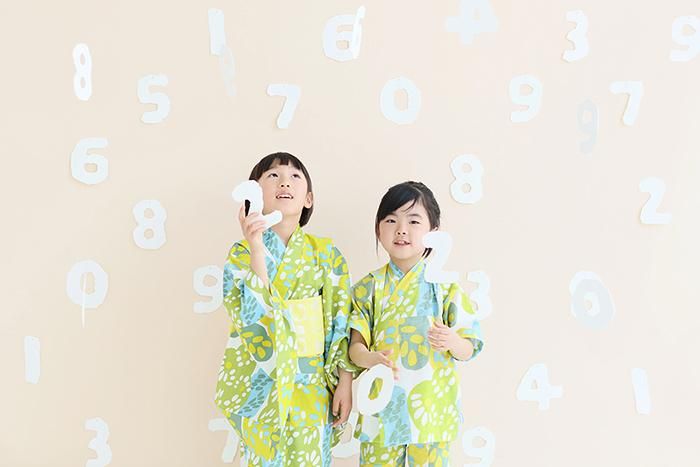 ●SOU・SOU× Kyoto Marubeni 소녀의 어린이 유카타/하나 아리 히나타