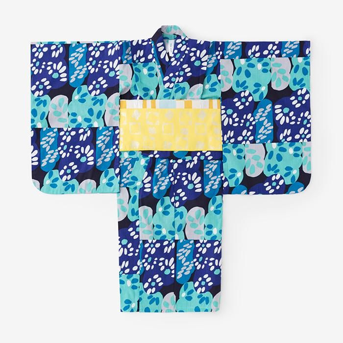 ●SOU・SOU× Kyoto Marubeni 소녀의 어린이 유카타/하나 아리 신나이