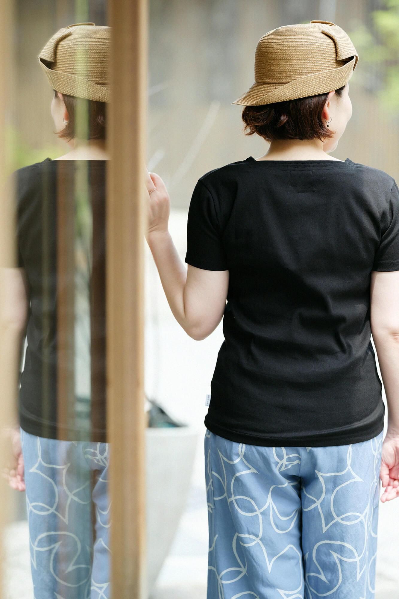 takashima chiku 40/40风(HIFU)吉班短袖/木羽毛颜色(木材)