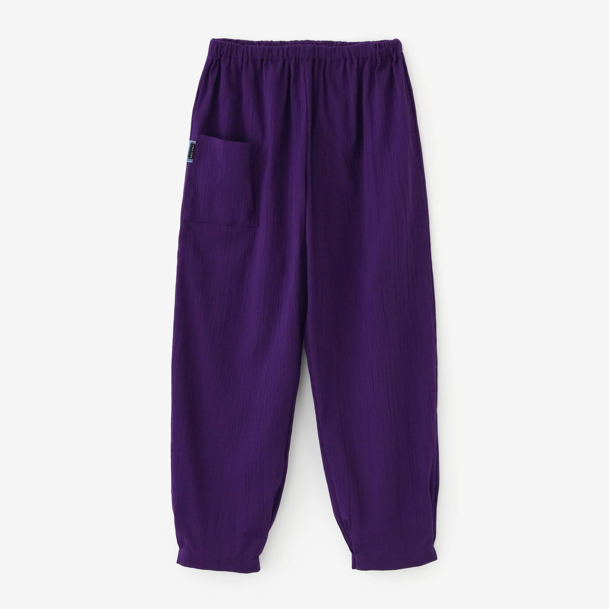 Chizimi Cotton 20/20 Monpe Workers Pants / Dark Purple
