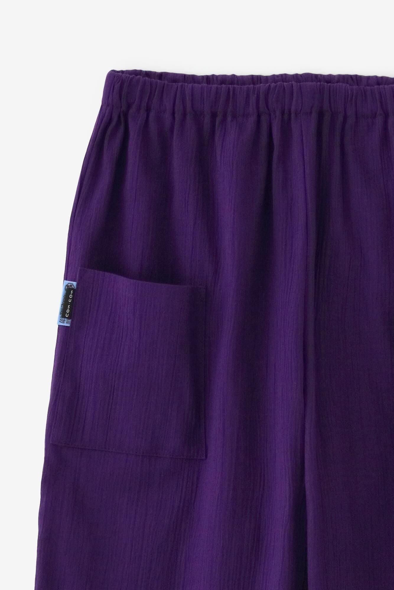 Chizimi Cotton 20/20 Monpe Workers Pants / Dark Purple