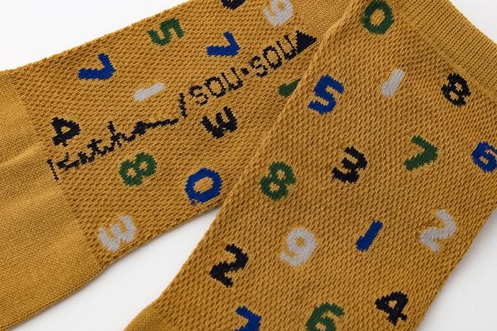 Chaussettes Kanoko Tabi (longueur de l'ANK) / So-Su-U Mustard Color (Karashiro)