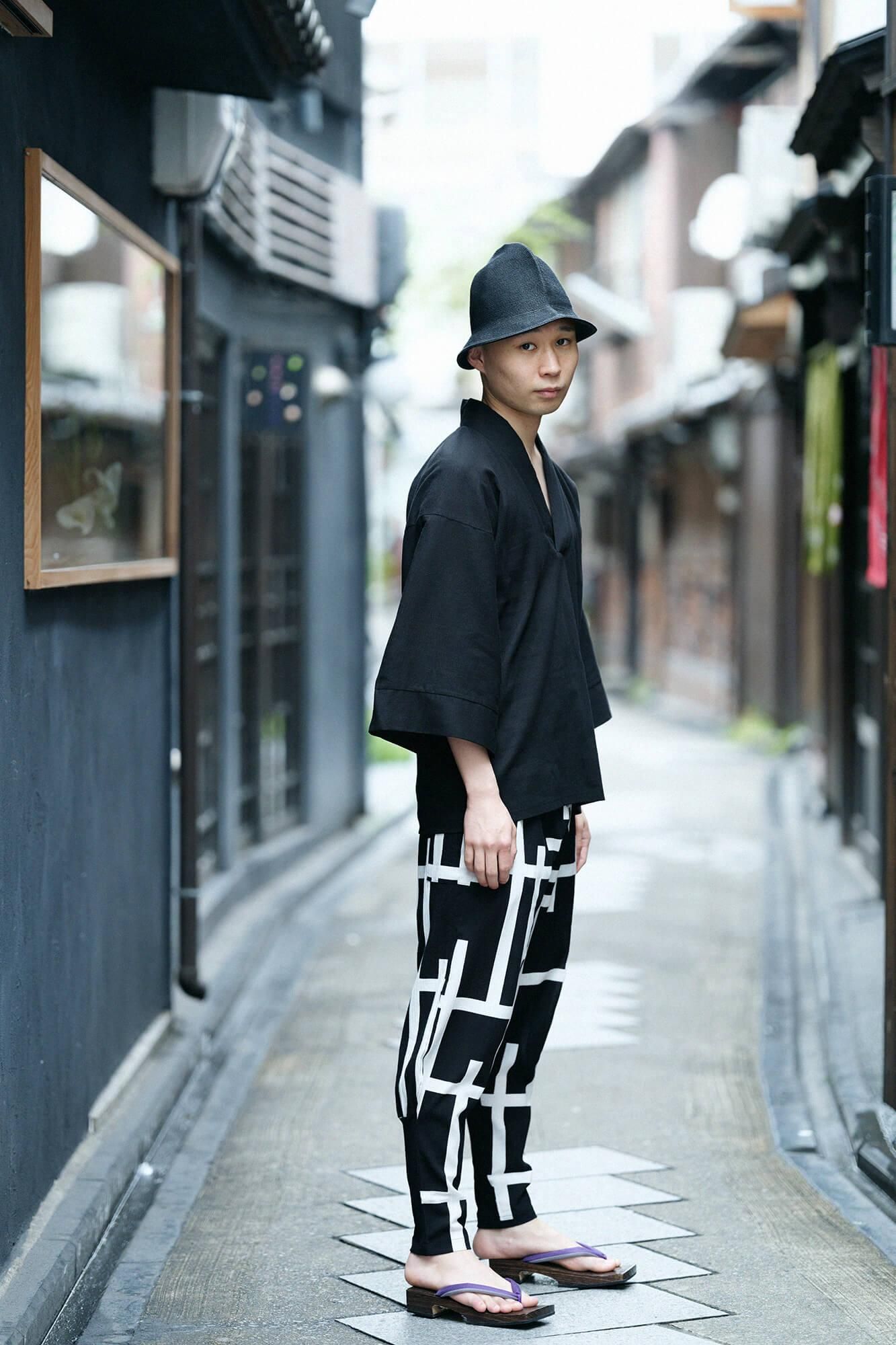 Mikamoyaki Geta/ukon(雄性)大麻,深紫色(Kokimurasaki)