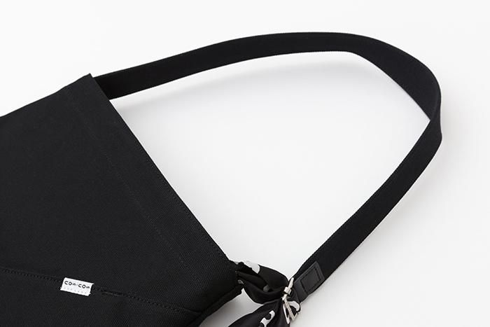附飾帶 穩 帆布側揹包/黑色 SO-SU-U十數 昆