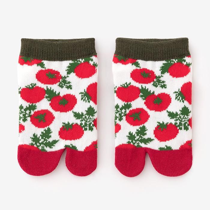 ●Tabi Socks for Kids Low-cut / Tomato【S・M・L】