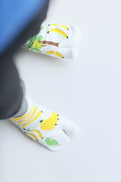 ●Tabi Socks for Kids Low-cut / Banana【S・M・L】